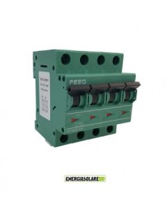 Interruttore Magnetotermico DC 25A 4 Poli 1000V per Impianti Fotovoltaici